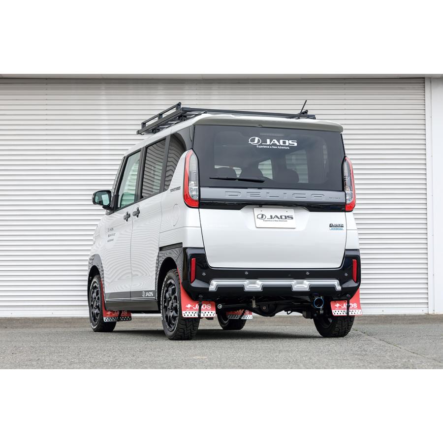 デリカミニ JAOS マッドガード フロント リアセット JAOS】マッドガードIII フロント／リヤセット レッド デリカミニ