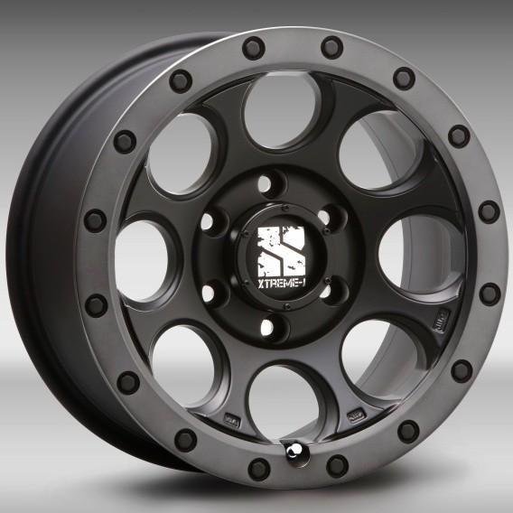 XJ03 (5.5Jx16 +20 5H 139.7) フラットブラック/スモークフランジ