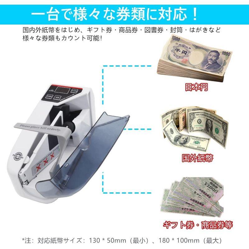 マネーカウンター 紙幣 自動紙幣計数器 卓上用 外貨 (小型)1504