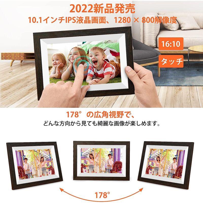 売り込み売り込みCHIXODO デジタルフォトフレーム Wifi 10.1インチ 人感センサー 写真動画再生 共有 1280*800  専門アプリ「Frame デジタルフォトフレーム、写真立て