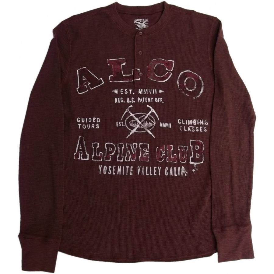 アメリカンリビング ヘンリーネック 長袖 Tシャツ サーマル マルーン メンズ American Living 005 | AMERICAN LIVING