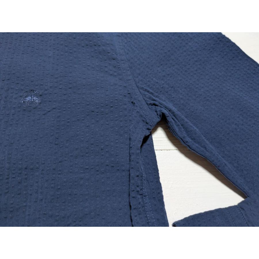 【並行輸入品】 ブルックスブラザーズ シアサッカー 長袖 ボタンダウンシャツ ワンポイント ネイビー メンズ Brooks Brothers 066 | BROOKS BROTHERS | 03