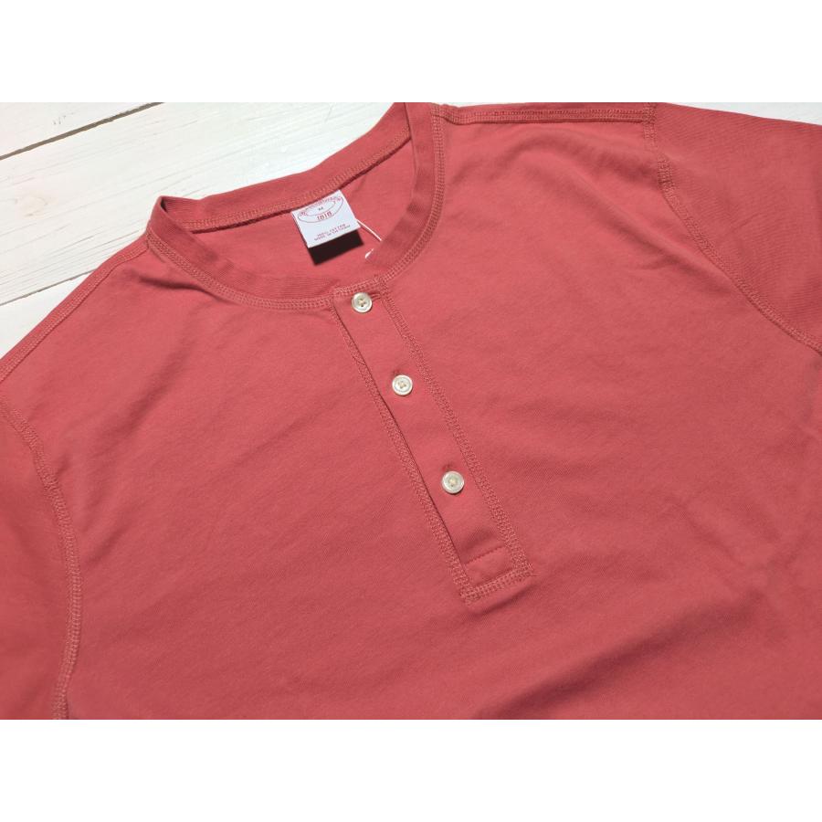 【並行輸入品】 ブルックスブラザーズ ワンポイント 半袖 ヘンリーネック Tシャツ オレンジ系 メンズ Brooks Brothers 091 | BROOKS BROTHERS | 03