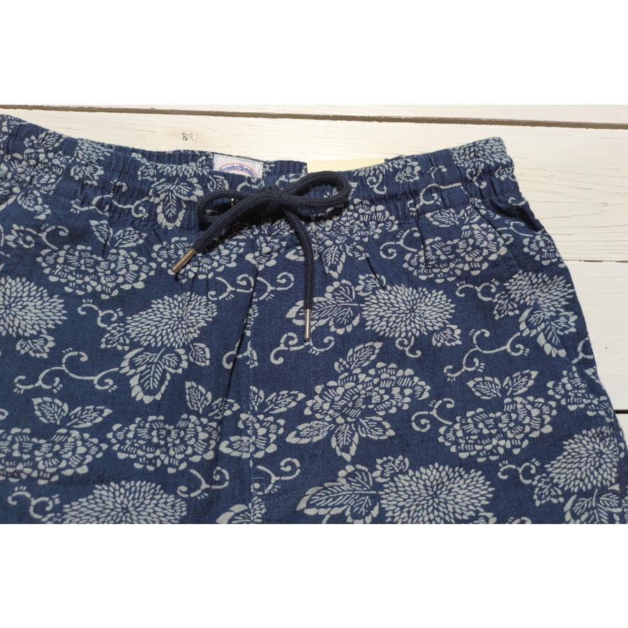 【並行輸入品】 ブルックスブラザーズ 麻混 コットン プリント イージー ショートパンツ リネン ブルー メンズ Brooks Brothers 032 | BROOKS BROTHERS | 01