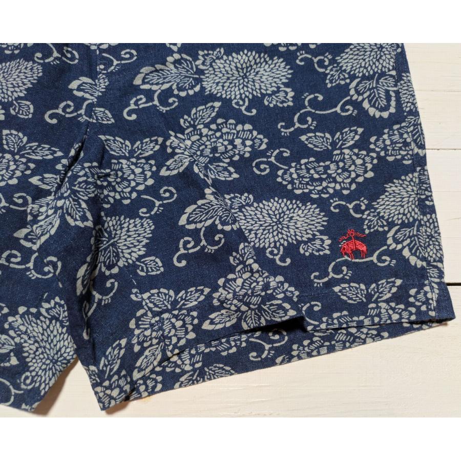 【並行輸入品】 ブルックスブラザーズ 麻混 コットン プリント イージー ショートパンツ リネン ブルー メンズ Brooks Brothers 032 | BROOKS BROTHERS | 02