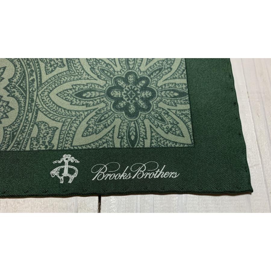 【並行輸入品】 ブルックスブラザーズ イタリア製 シルク ポケットチーフ グリーン メンズ Brooks Brothers 111 | BROOKS BROTHERS | 01