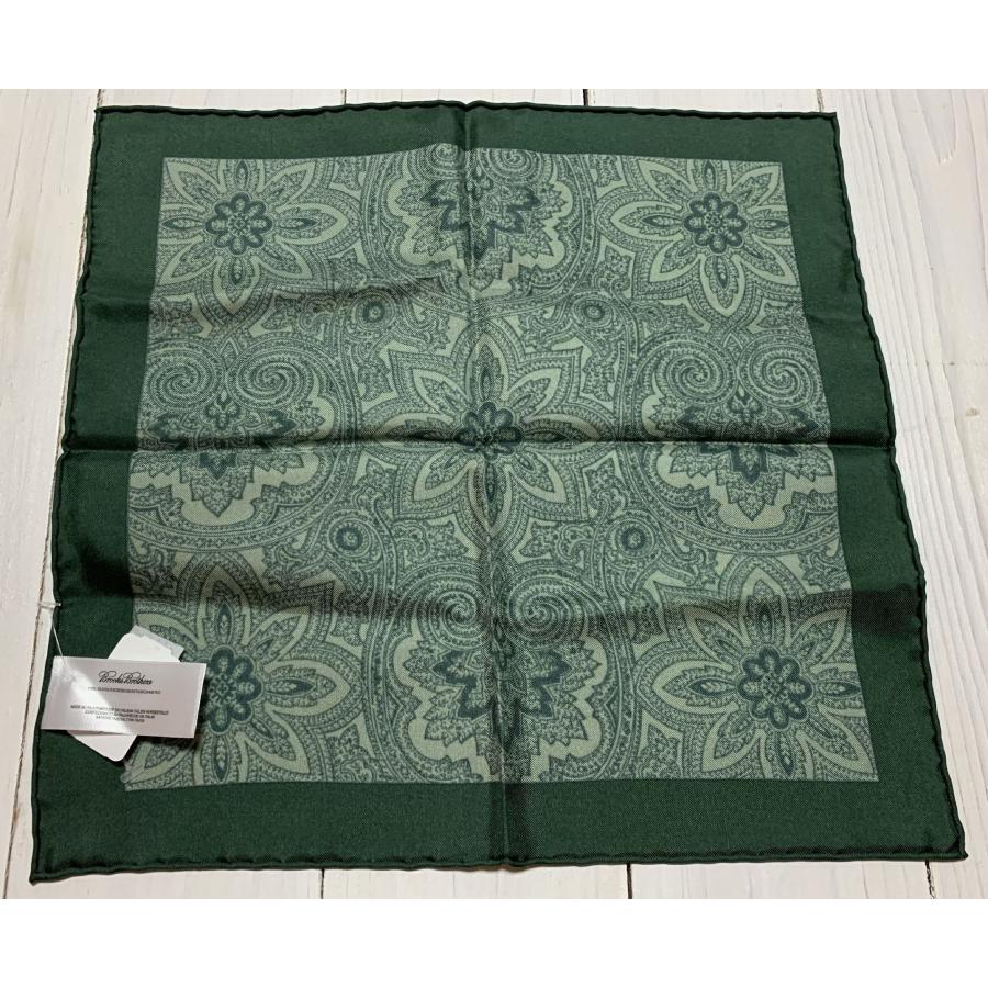 【並行輸入品】 ブルックスブラザーズ イタリア製 シルク ポケットチーフ グリーン メンズ Brooks Brothers 111 | BROOKS BROTHERS | 04