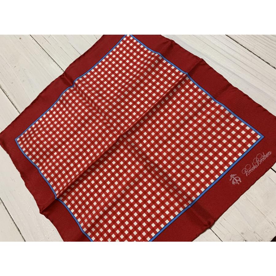 【並行輸入品】 ブルックスブラザーズ イタリア製 シルク ポケットチーフ レッド メンズ Brooks Brothers 113 | BROOKS BROTHERS | 03