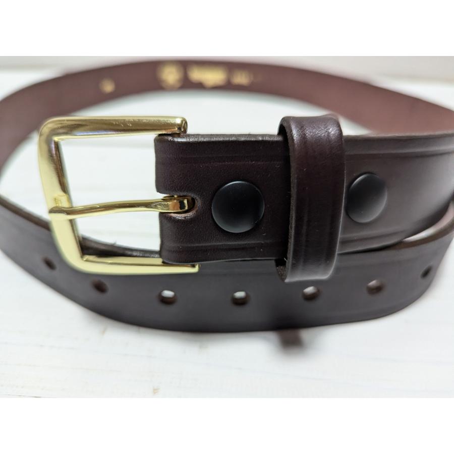 ボストンレザー アメリカ製 本革製 レザー ベルト 茶 ブラウン メンズ BOSTON LEATHER BELT BROWN 004 |  | 02