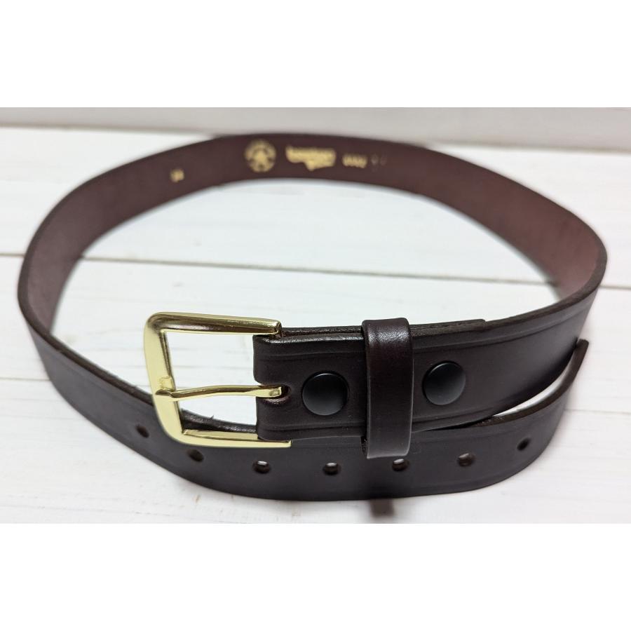 ボストンレザー アメリカ製 本革製 レザー ベルト 茶 ブラウン メンズ BOSTON LEATHER BELT BROWN 004 |  | 03