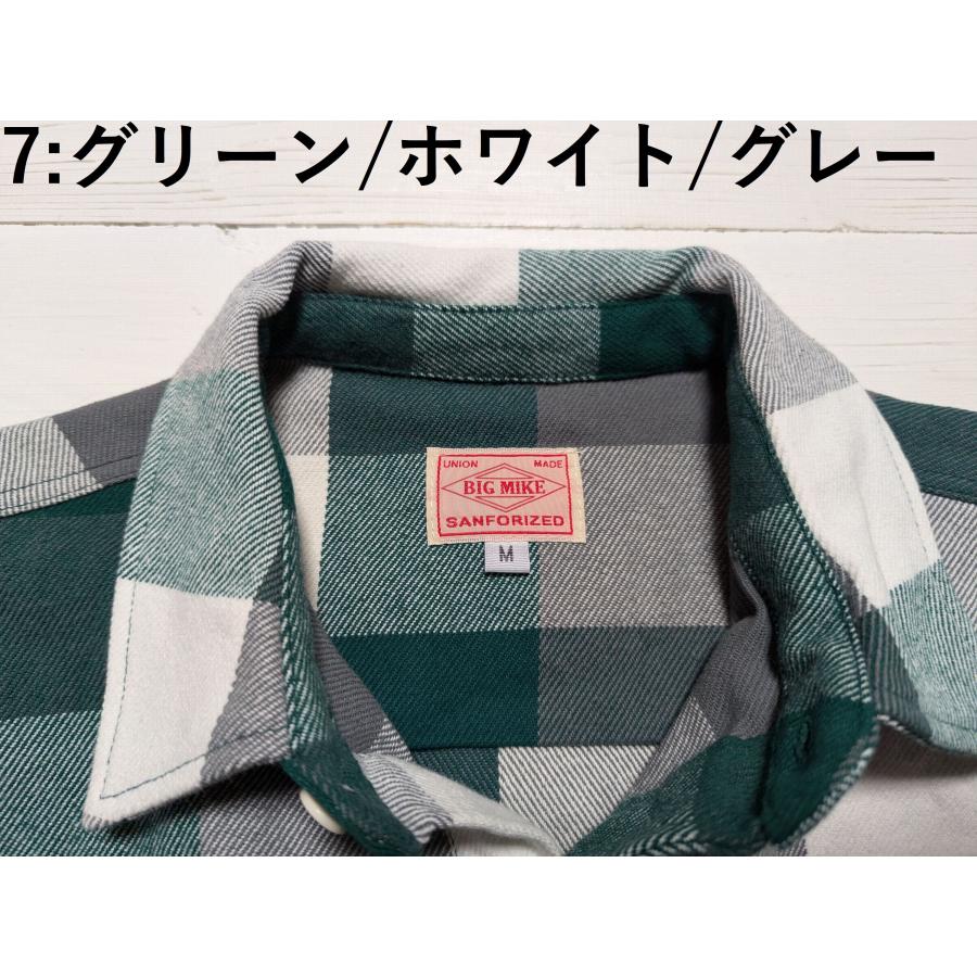 ビッグマイク 長袖 ヘビーフランネルシャツ メンズ BIG MIKE HEAVY FLANNEL SHIRTS 24aw bigmike 006 | BIG MIKE | 14