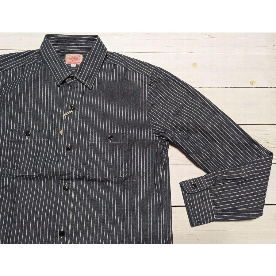 ビッグマイク 長袖 ヒッコリーストライプ ワークシャツ メンズ BIG MIKE HICKORY STRIPE WORK SHIRTS bigmike 014 | BIG MIKE | 10