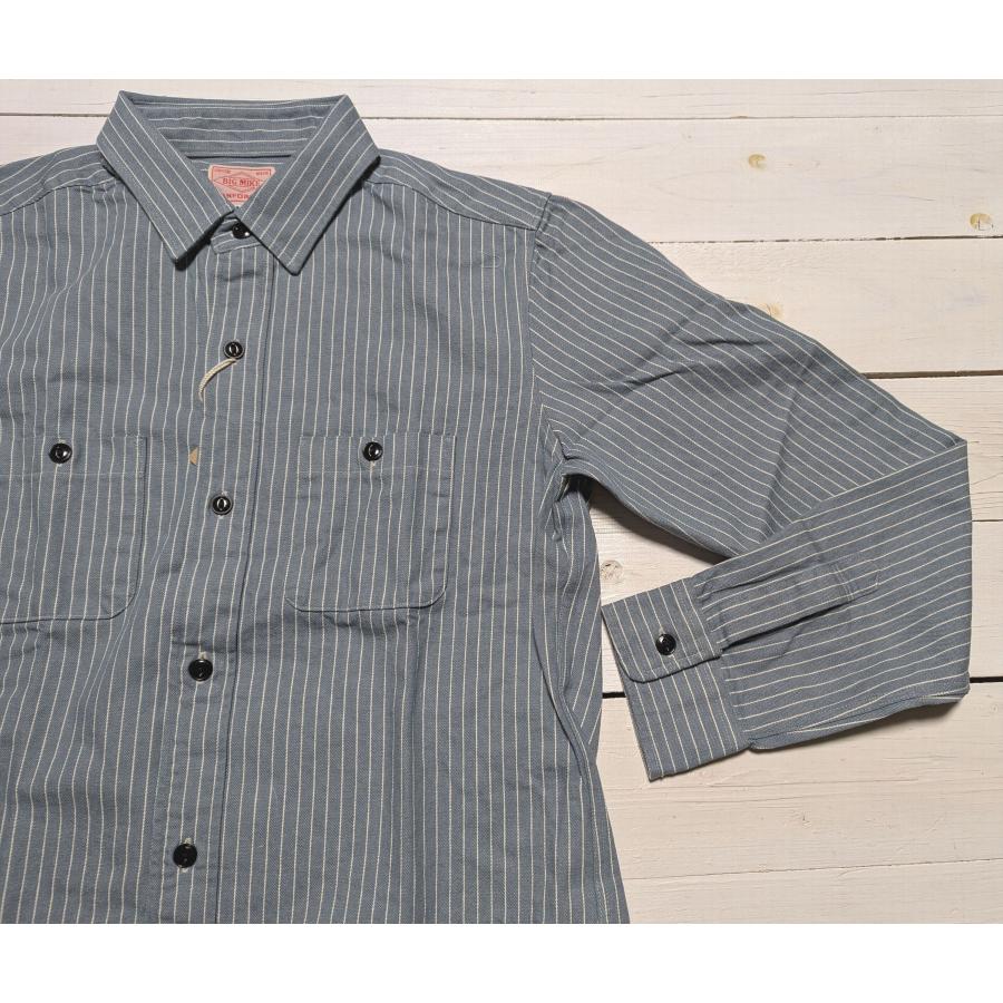 ビッグマイク 長袖 ヒッコリーストライプ ワークシャツ メンズ BIG MIKE HICKORY STRIPE WORK SHIRTS bigmike 014 | BIG MIKE | 12
