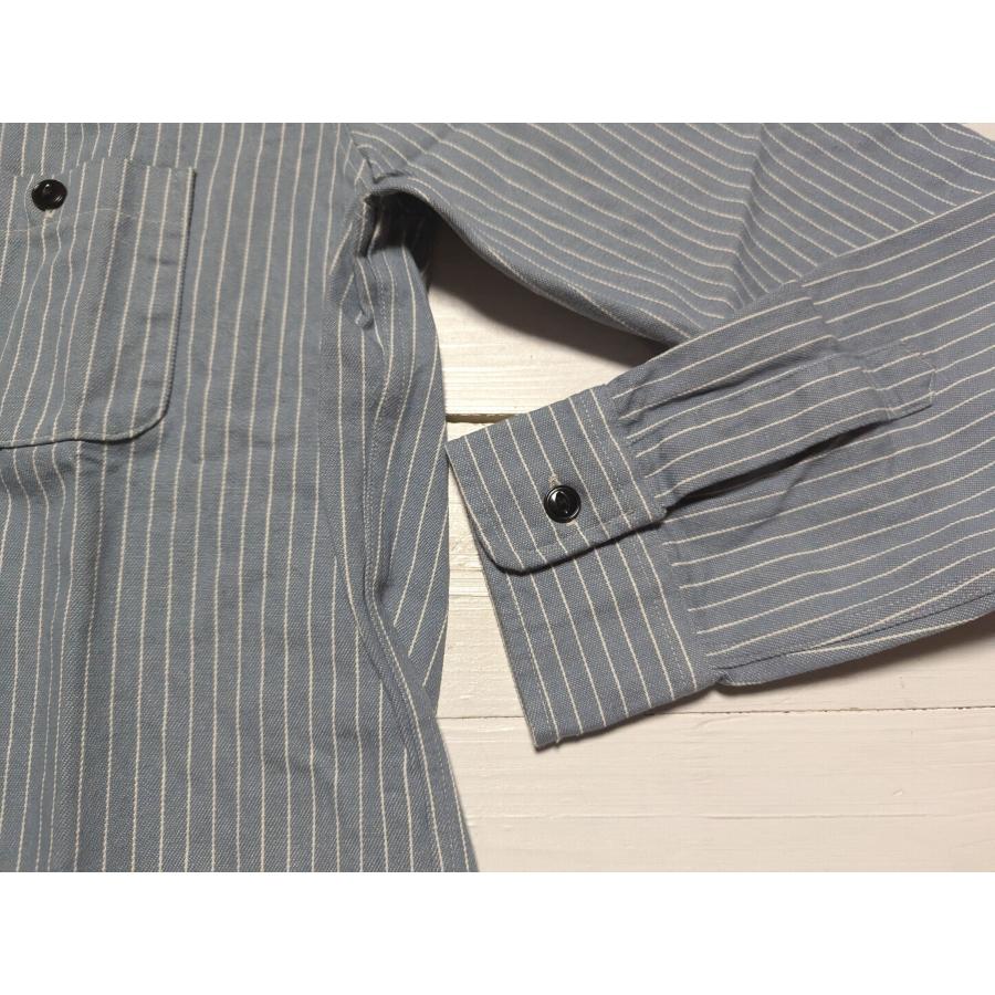 ビッグマイク 長袖 ヒッコリーストライプ ワークシャツ メンズ BIG MIKE HICKORY STRIPE WORK SHIRTS bigmike 014 | BIG MIKE | 13