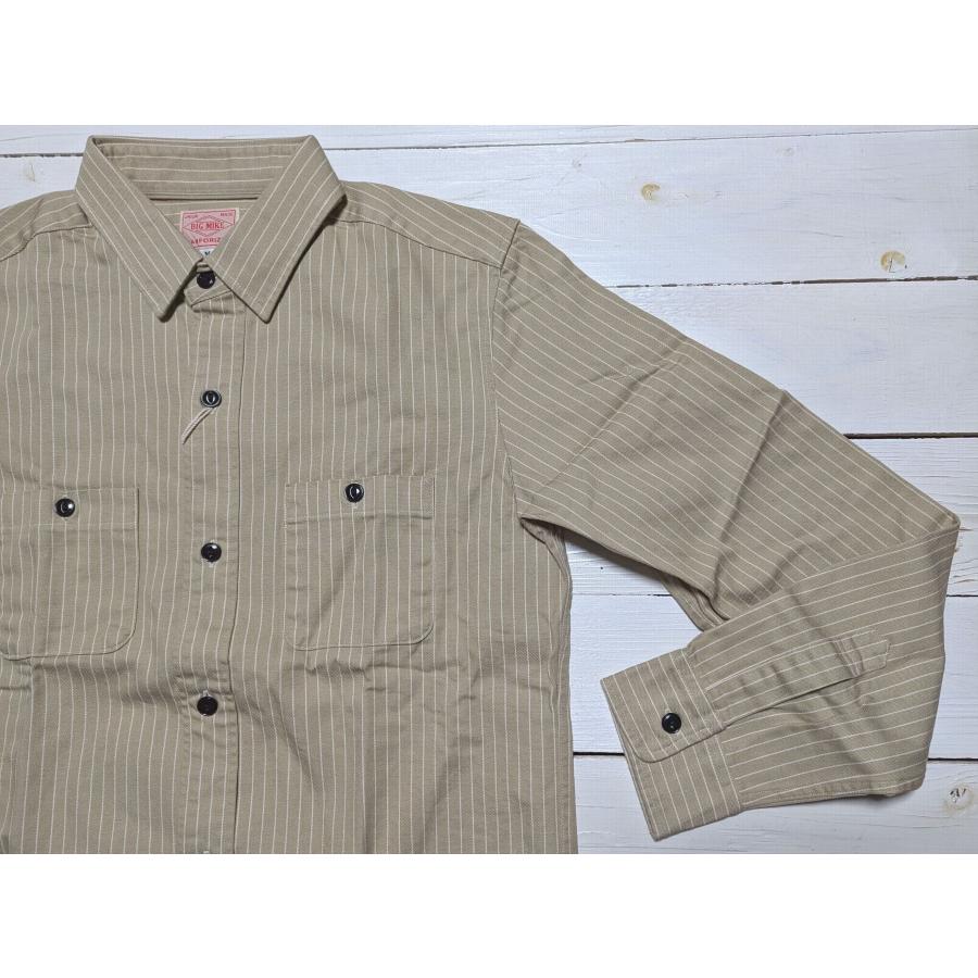 ビッグマイク 長袖 ヒッコリーストライプ ワークシャツ メンズ BIG MIKE HICKORY STRIPE WORK SHIRTS bigmike 014 | BIG MIKE | 14