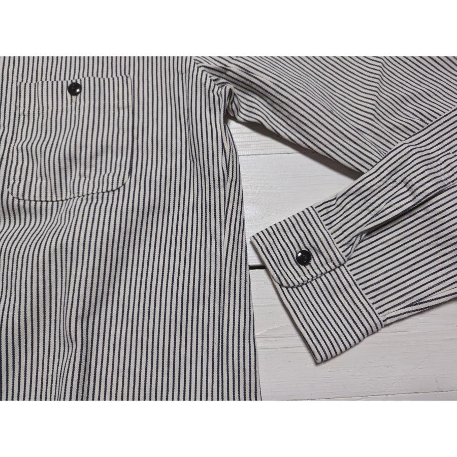 ビッグマイク 長袖 ヒッコリーストライプ ワークシャツ メンズ BIG MIKE HICKORY STRIPE WORK SHIRTS bigmike 014 | BIG MIKE | 17