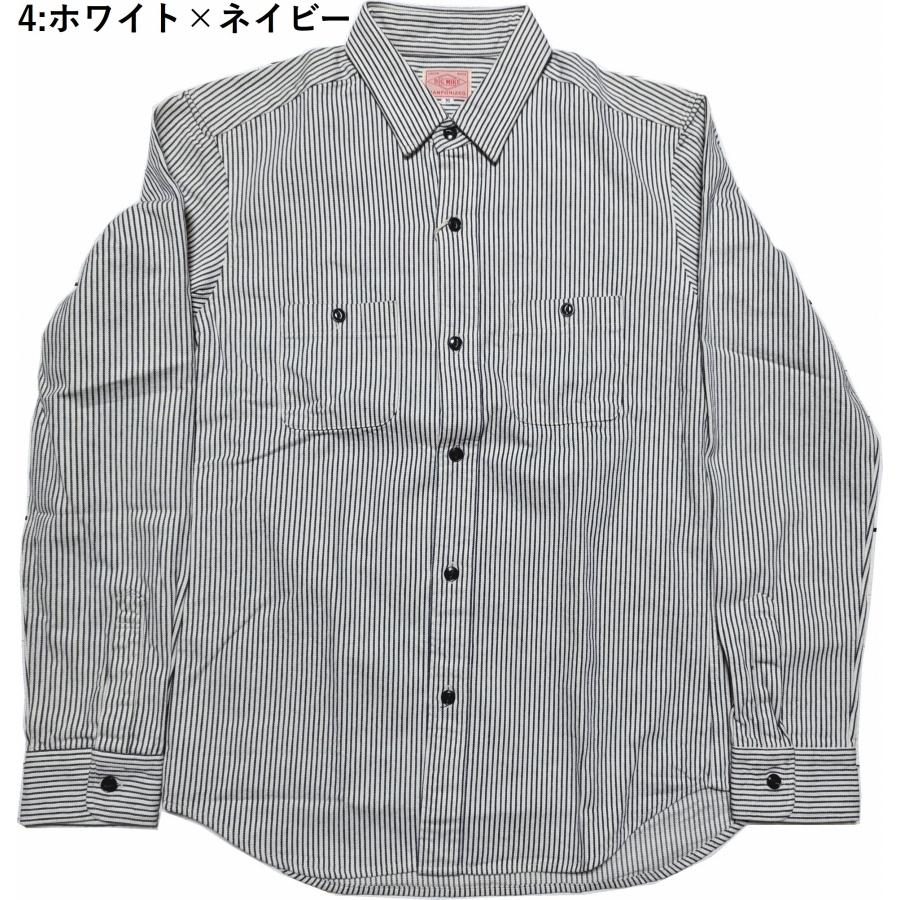 ビッグマイク 長袖 ヒッコリーストライプ ワークシャツ メンズ BIG MIKE HICKORY STRIPE WORK SHIRTS bigmike 014 | BIG MIKE | 04