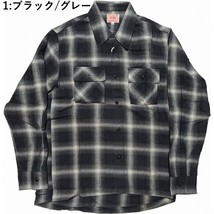 ビッグマイク ライトフランネル L/Sシャツ メンズ BIG MIKE LIGHT FLANNEL SHIRTS 25ss 017 | BIG MIKE | 01
