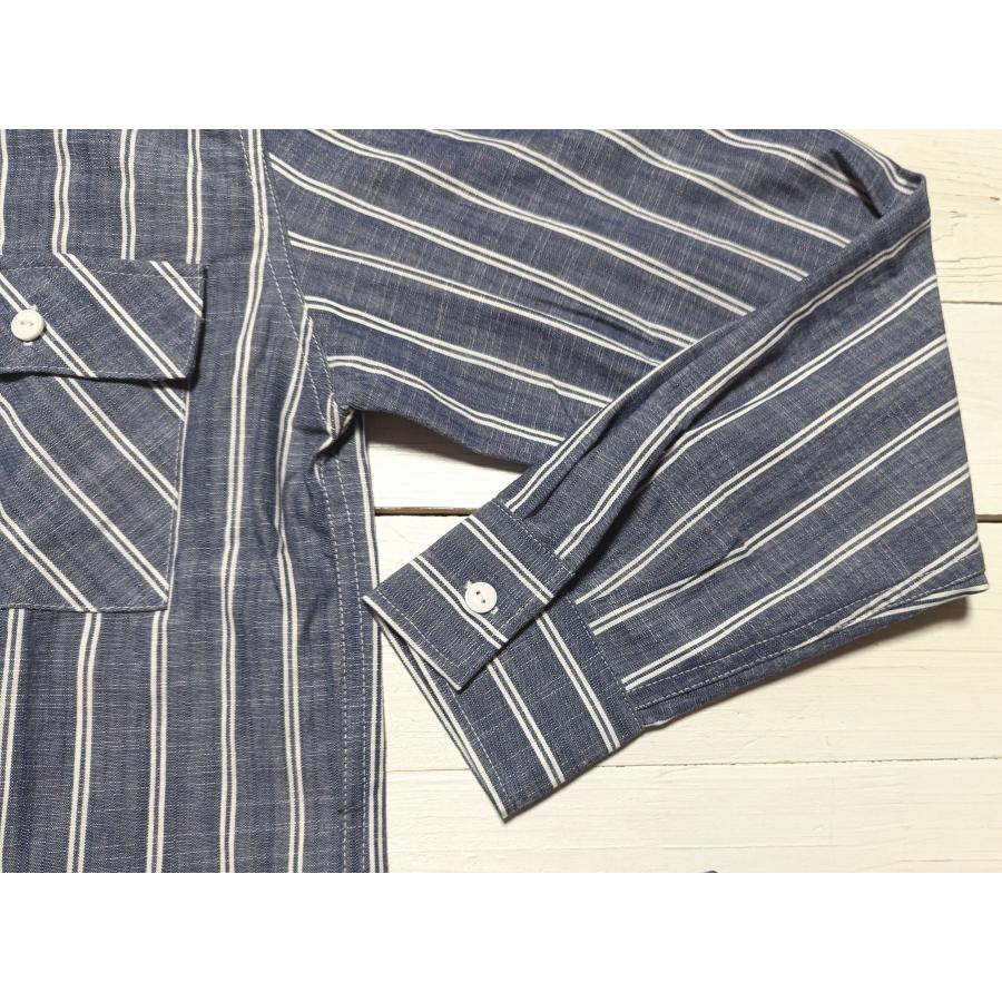 ビッグマイク ストライプ シャンブレー L/Sシャツ メンズ BIG MIKE STRIPE CHAMBRAY SHIRTS  bigmike 020 | BIG MIKE | 07