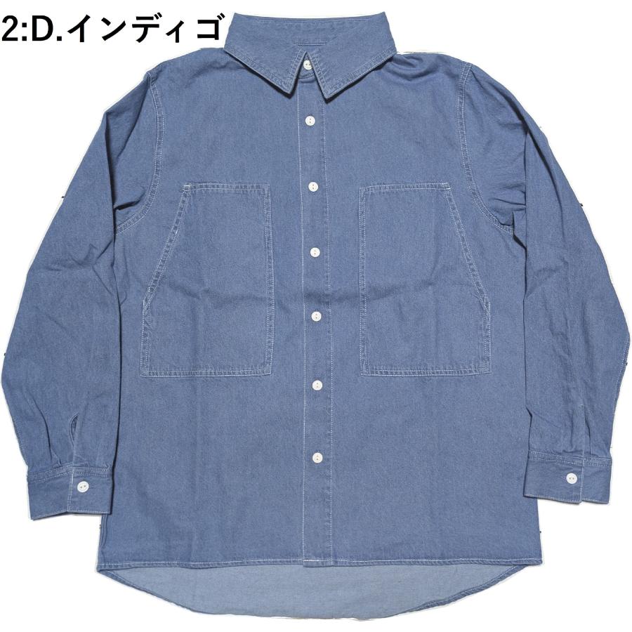 ビッグマイク デニム ユーティリティ L/S シャツ メンズ 長袖 BIG MIKE DENIM SHIRTS  bigmike 031 | BIG MIKE | 02