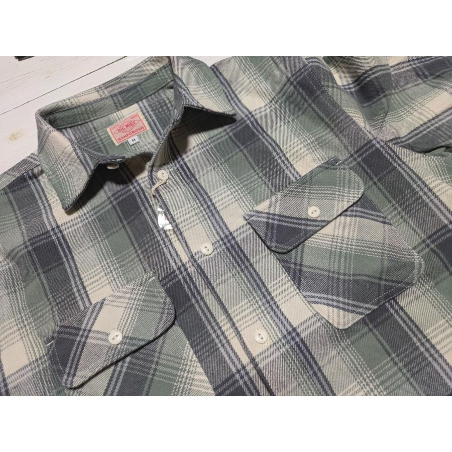 ビッグマイク 長袖 ヘビー フランネル シャツ メンズ チェック ネルシャツ BIG MIKE HEAVY FLANNEL SHIRTS 26aw bigmike 075 | BIG MIKE | 17