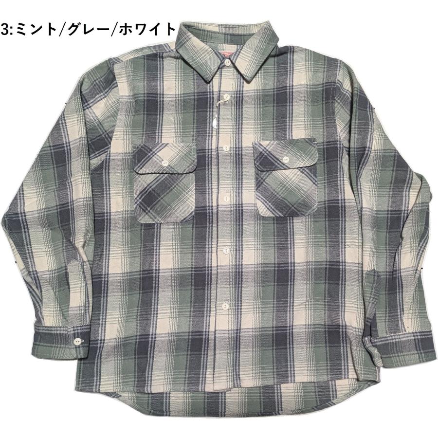 ビッグマイク 長袖 ヘビー フランネル シャツ メンズ チェック ネルシャツ BIG MIKE HEAVY FLANNEL SHIRTS 26aw bigmike 075 | BIG MIKE | 03