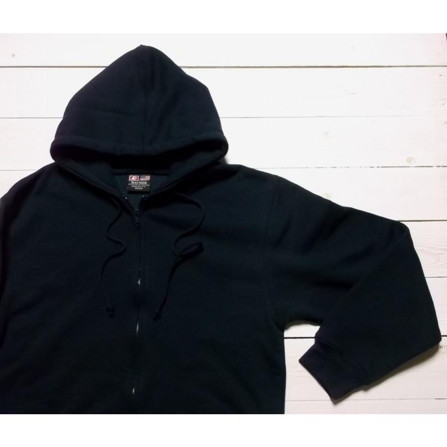 ベイサイド アメリカ製 ジップアップ スウェットパーカ ネイビー メンズ BAYSIDE SWEAT PARKA USA 001 |  | 01