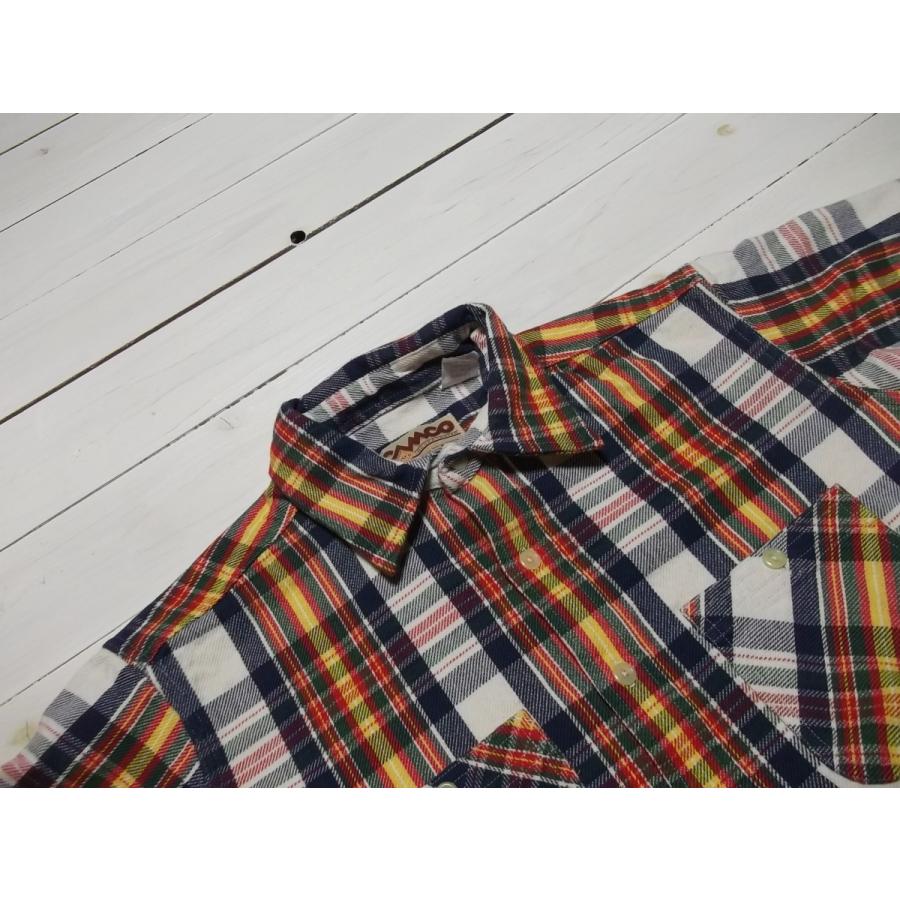 カムコ ヘビーコットン フランネルシャツ ネイビー メンズ CAMCO FLANNEL SHIRTS 004｜shufflestore｜04