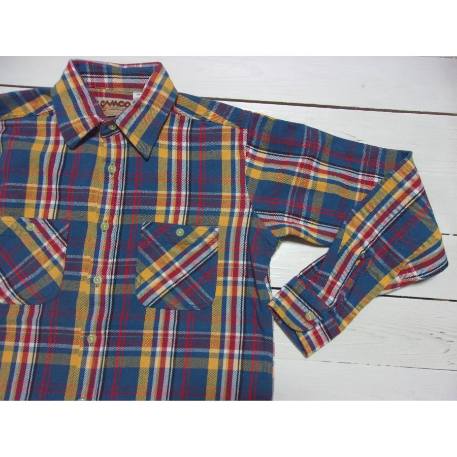 カムコ ヘビーコットン フランネルシャツ ブルー メンズ CAMCO FLANNEL SHIRTS 008 | CAMCO | 01