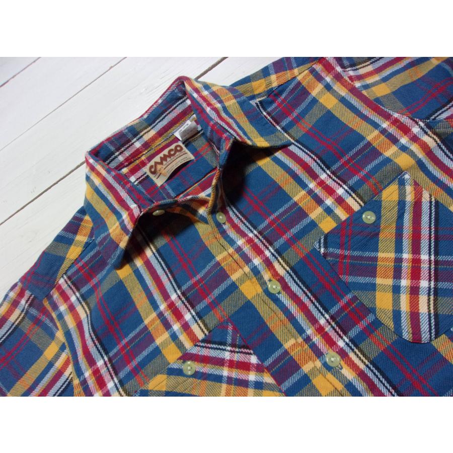カムコ ヘビーコットン フランネルシャツ ブルー メンズ CAMCO FLANNEL SHIRTS 008 | CAMCO | 04