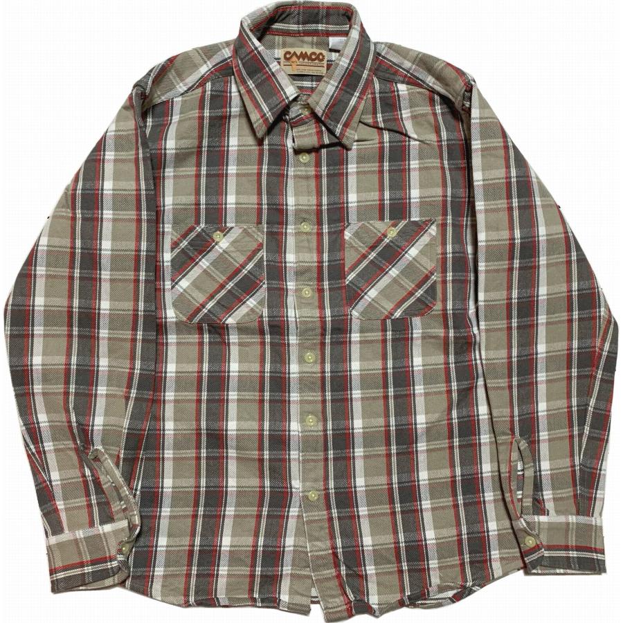 カムコ ヘビーコットン フランネルシャツ グレー メンズ CAMCO FLANNEL SHIRTS 012 | CAMCO