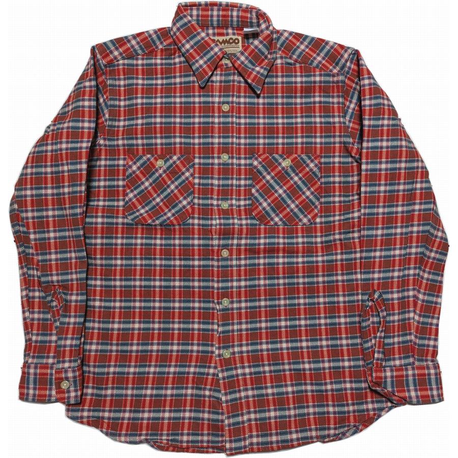 カムコ ヘビーコットン フランネルシャツ レッド メンズ CAMCO FLANNEL SHIRTS 022 | CAMCO