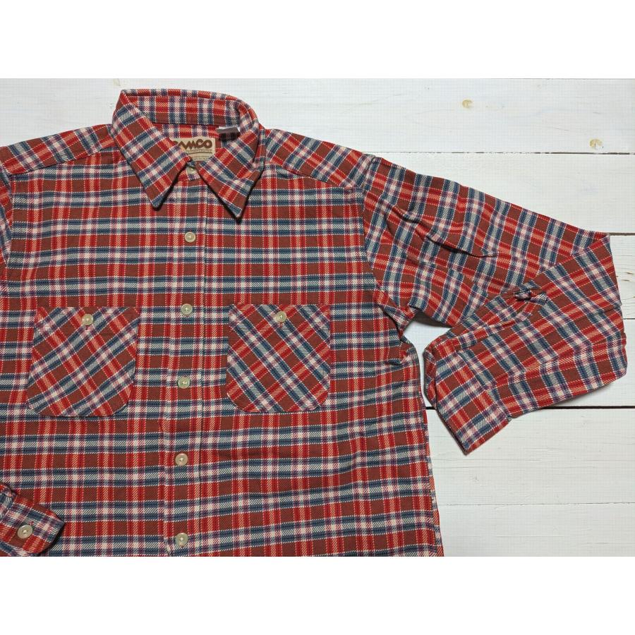 カムコ ヘビーコットン フランネルシャツ レッド メンズ CAMCO FLANNEL SHIRTS 022 | CAMCO | 01
