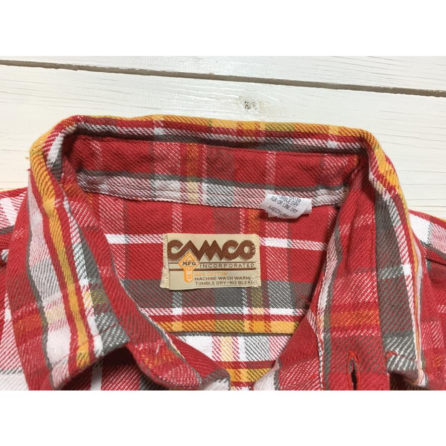 カムコ ヘビーコットン フランネルシャツ レッド メンズ CAMCO FLANNEL SHIRTS 025｜shufflestore｜06