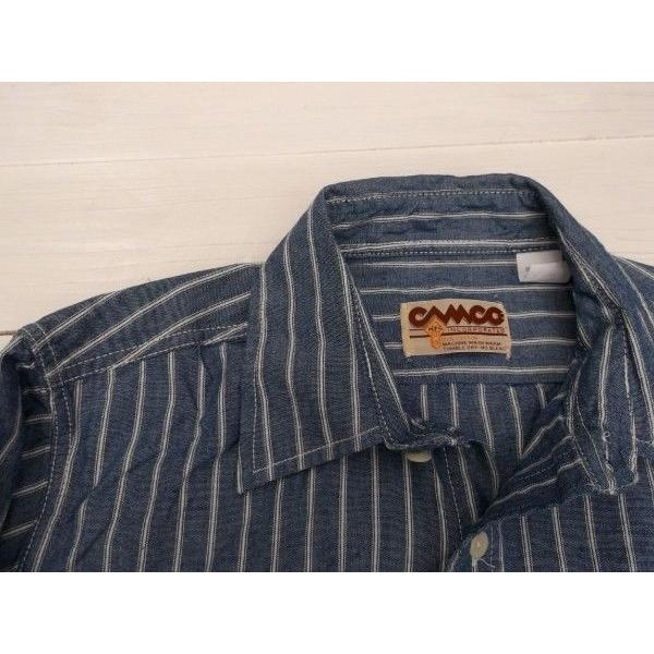 カムコ 長袖 ストライプ シャンブレーシャツ ブルー メンズ CAMCO CHAMBRAY SHIRTS 027 | CAMCO | 03