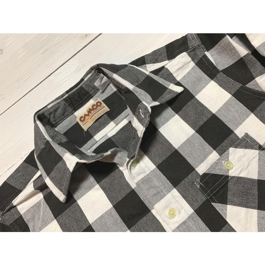 カムコ ヘビーコットン フランネルシャツ ブラック ホワイト メンズ CAMCO FLANNEL SHIRTS 031 | CAMCO | 04