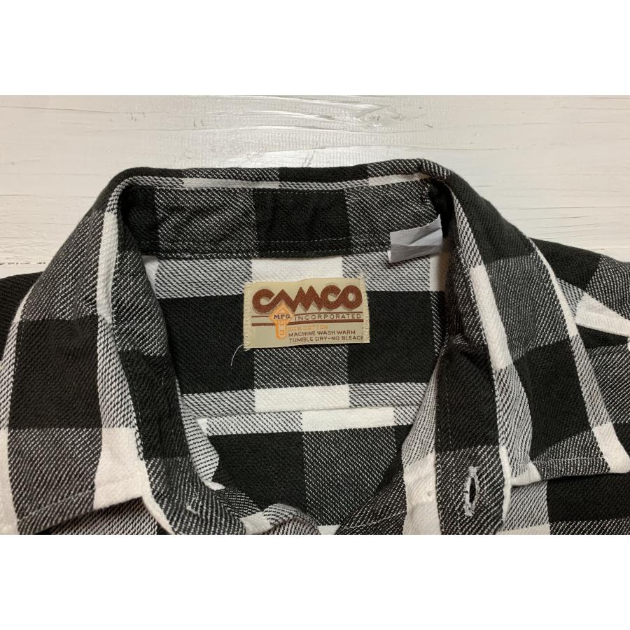 カムコ ヘビーコットン フランネルシャツ ブラック ホワイト メンズ CAMCO FLANNEL SHIRTS 031 | CAMCO | 05