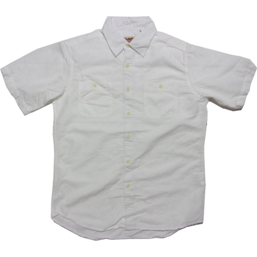 カムコ 半袖 コットン リネン ワークシャツ ホワイト メンズ CAMCO COTTON LINEN WORK SHIRTS 033 | CAMCO