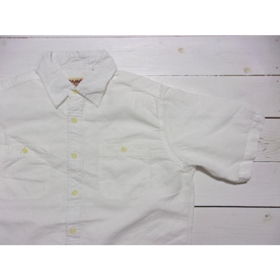 カムコ 半袖 コットン リネン ワークシャツ ホワイト メンズ CAMCO COTTON LINEN WORK SHIRTS 033｜shufflestore｜02