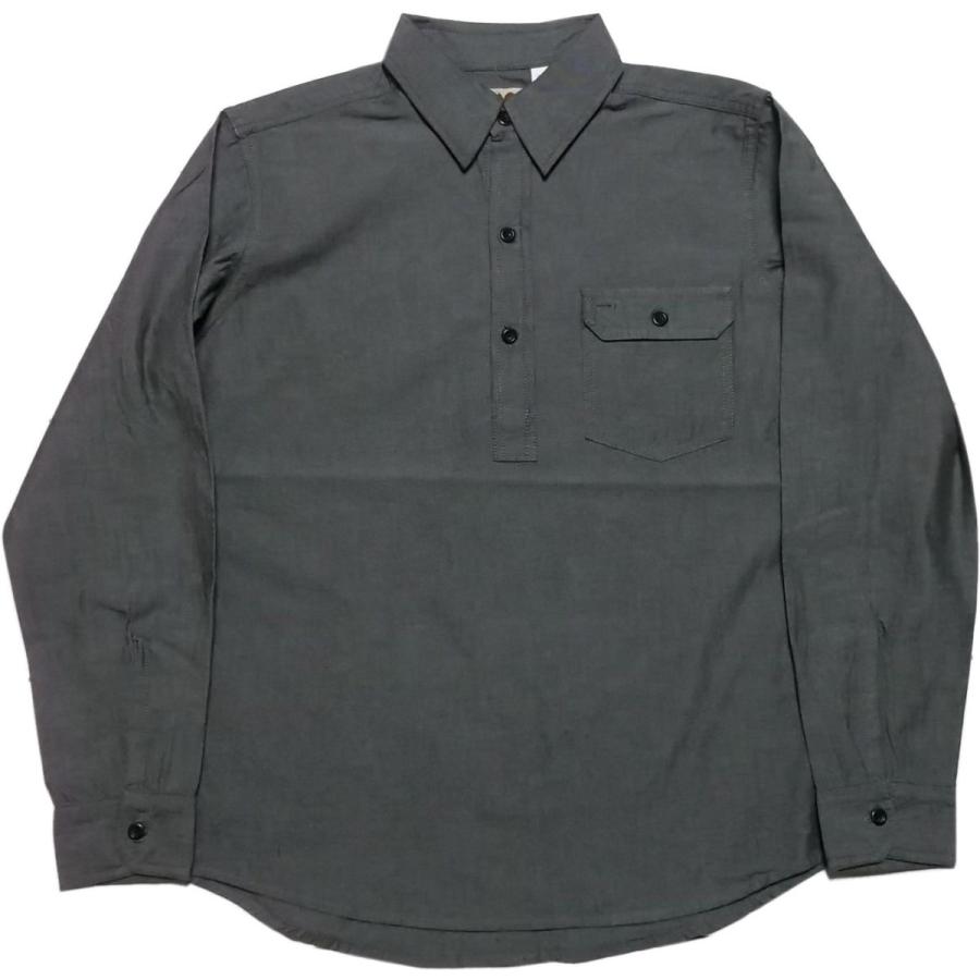 カムコ 長袖 プルオーバー シャンブレーシャツ ブラック メンズ CAMCO CHAMBRAY SHIRTS 037 | CAMCO