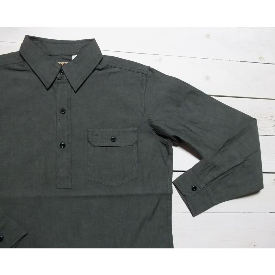 カムコ 長袖 プルオーバー シャンブレーシャツ ブラック メンズ CAMCO CHAMBRAY SHIRTS 037 | CAMCO | 01