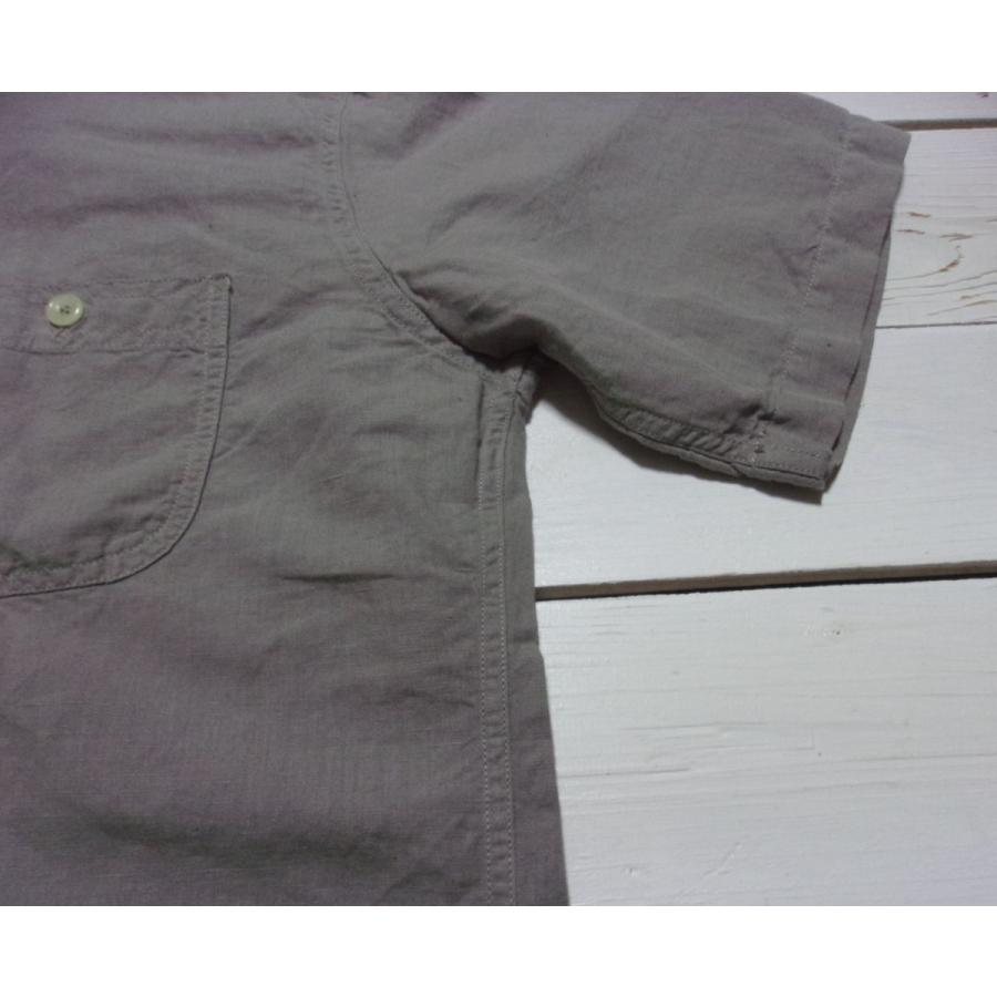 カムコ 半袖 コットン リネン ワークシャツ グレー メンズ CAMCO COTTON LINEN WORK SHIRTS 044 | CAMCO | 02