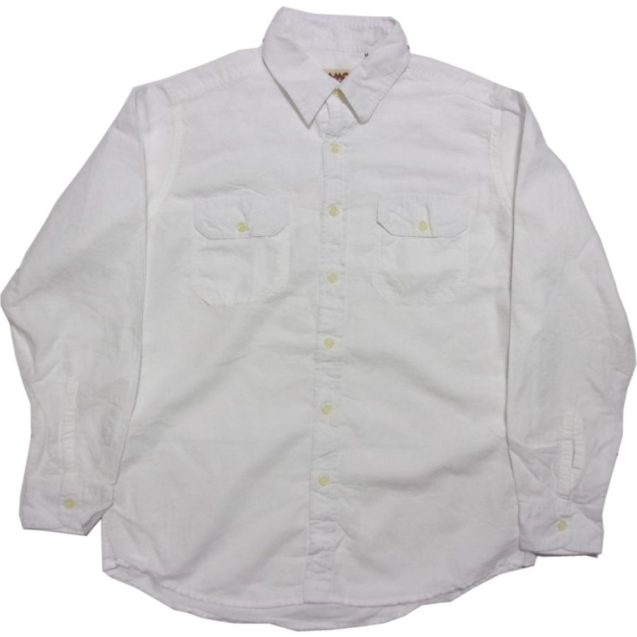 カムコ 長袖 コットン リネン ワークシャツ ホワイト メンズ CAMCO COTTON LINEN WORK SHIRTS 050 | CAMCO