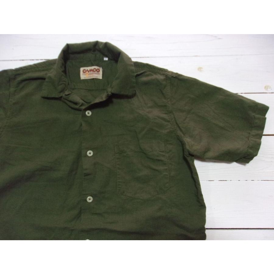 カムコ 半袖 コットン リネン オープンカラーシャツ オリーヴ メンズ CAMCO COTTON LINEN OPEN COLLAR SHIRTS 054 | CAMCO | 01