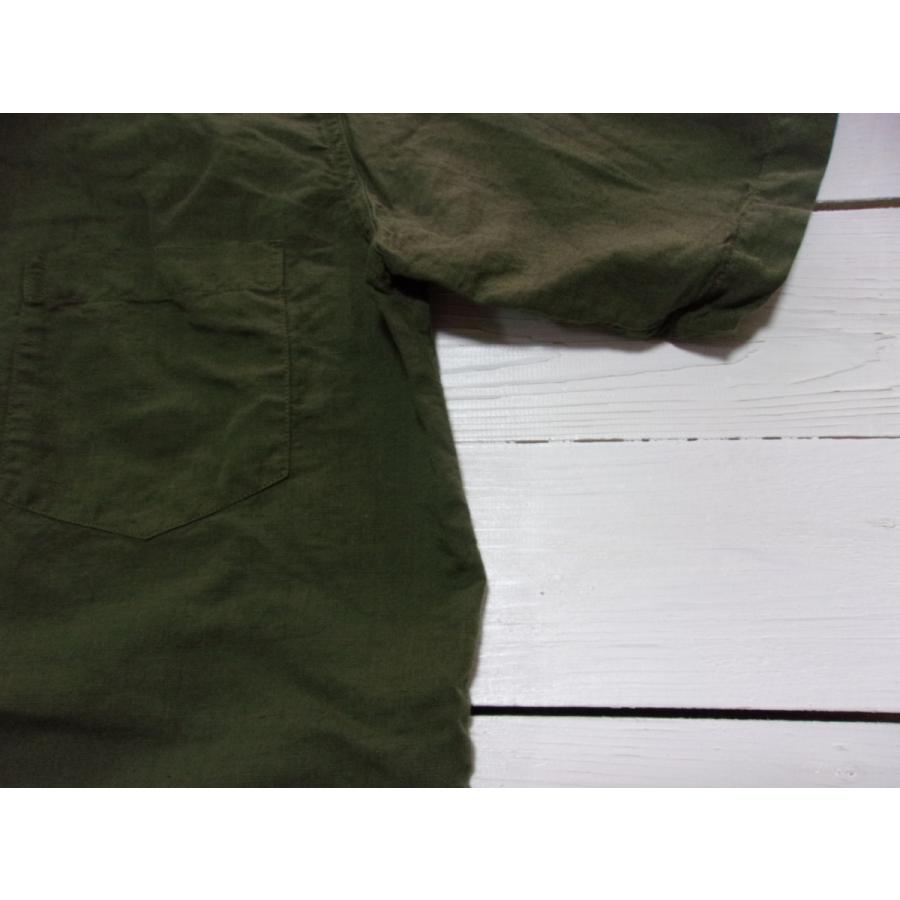 カムコ 半袖 コットン リネン オープンカラーシャツ オリーヴ メンズ CAMCO COTTON LINEN OPEN COLLAR SHIRTS 054 | CAMCO | 02