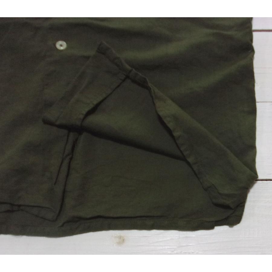 カムコ 半袖 コットン リネン オープンカラーシャツ オリーヴ メンズ CAMCO COTTON LINEN OPEN COLLAR SHIRTS 054 | CAMCO | 05