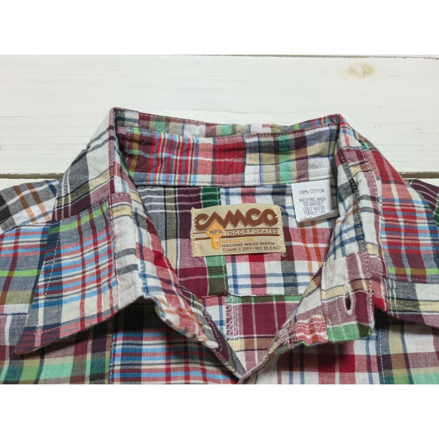 カムコ 長袖 マドラス チェック パッチワーク シャツ メンズ CAMCO PATCH WORK SHIRTS 057 | CAMCO | 12