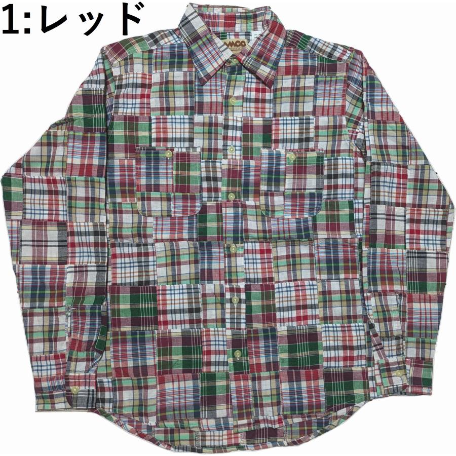 カムコ 長袖 マドラス チェック パッチワーク シャツ メンズ CAMCO PATCH WORK SHIRTS 057 | CAMCO | 01