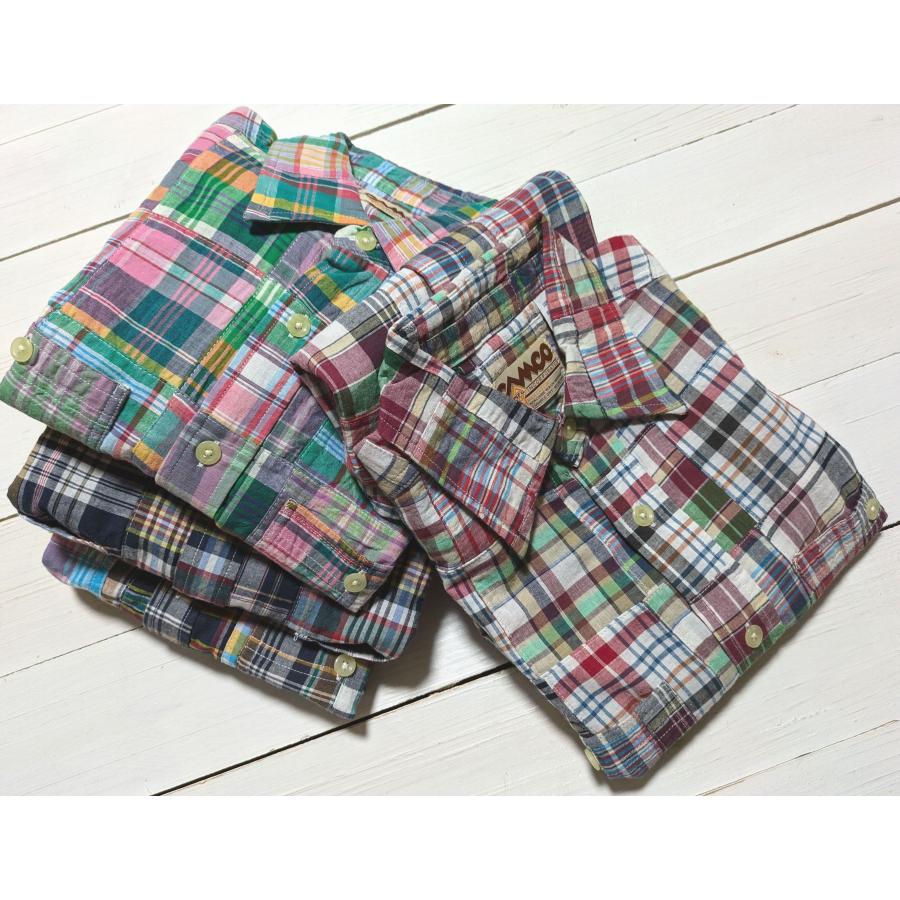 カムコ 長袖 マドラス チェック パッチワーク シャツ メンズ CAMCO PATCH WORK SHIRTS 057 | CAMCO | 05