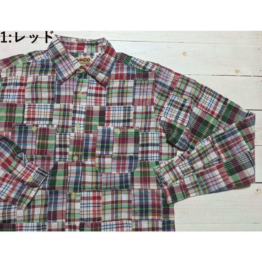 カムコ 長袖 マドラス チェック パッチワーク シャツ メンズ CAMCO PATCH WORK SHIRTS 057 | CAMCO | 06